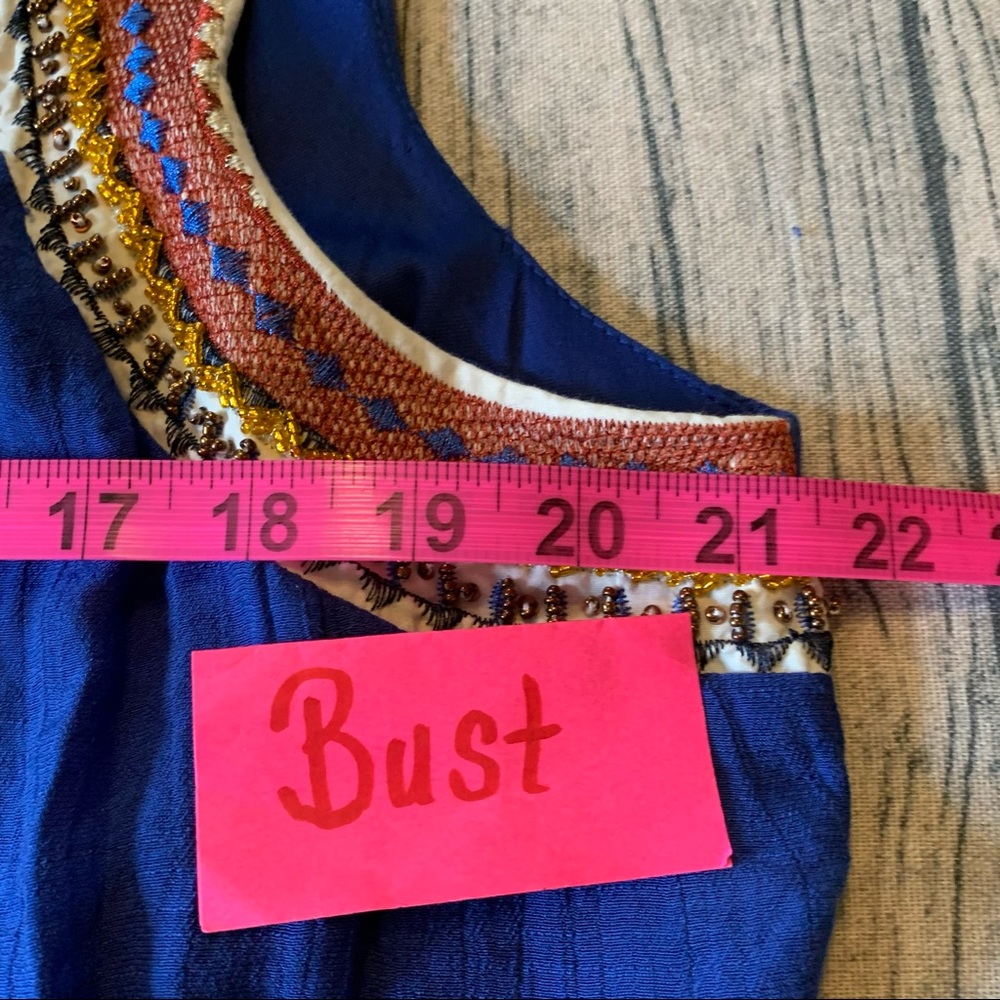 Westport Women’s Blue Tribal dress lined sleeveless XL spring summer casual - Picture 8 of 13